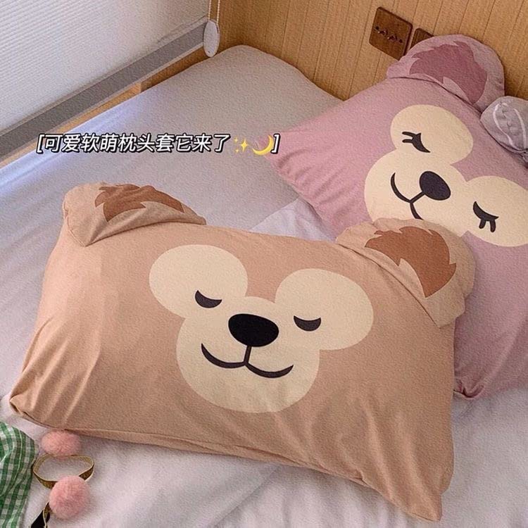 Amazon.co.jp: Pink Too ディズニー ダッフィー 枕カバー両面67*47cm